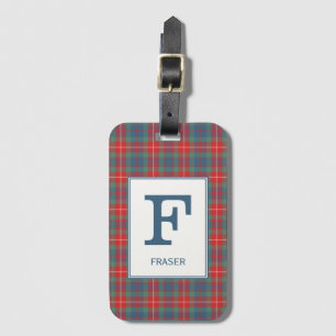 Étiquette À Bagage Clan Fraser de Lovat Ancient Tartan Monogrammé