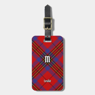 Étiquette À Bagage Clan Leslie Red Tartan