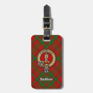 Étiquette À Bagage Clan MacAlister de Glenbarr Crest sur Tartan