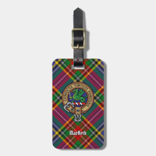 Étiquette À Bagage Clan MacBeth Crest sur Tartan