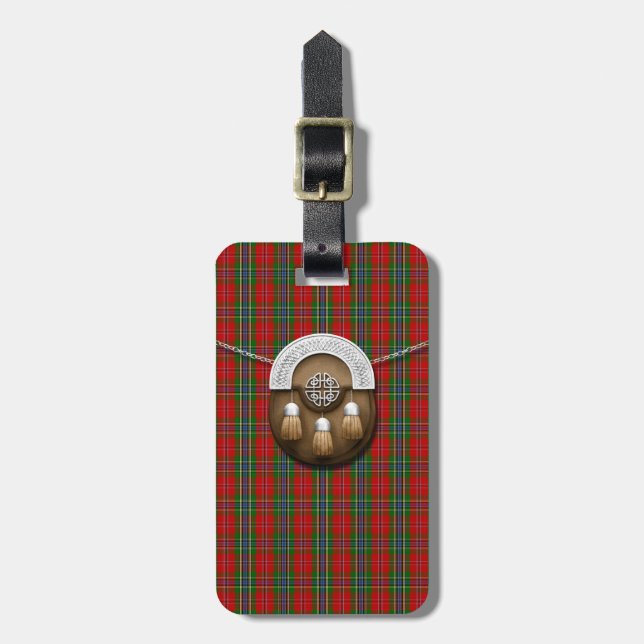 Étiquette À Bagage Clan MacLean de tartan et d'escarcelle de Duart (Devant Vertical)