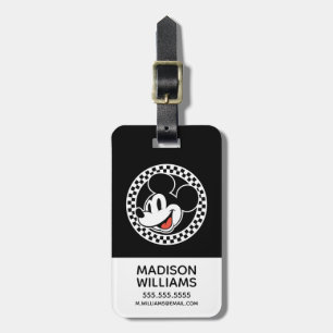 Étiquette À Bagage Classique Mickey Mouse à carreaux Rétro