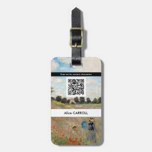Étiquette À Bagage Claude Monet - Champ de pavot - Code QR