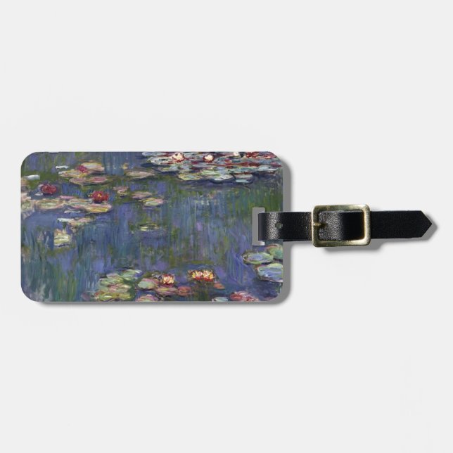 Étiquette À Bagage Claude Monet Impressionniste L'Eau Lillies Peintur (Devant horizontal)
