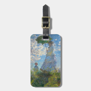 Étiquette À Bagage Claude Monet - La Promenade, Femme avec un Parasol