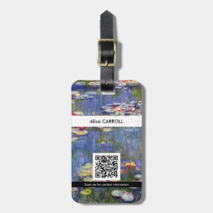 Étiquette À Bagage Claude Monet - Lys d'eau / Nympheas - Code QR