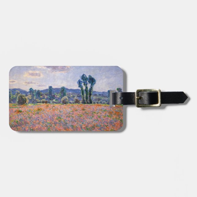 Étiquette À Bagage Claude Monet - Poppy Field 1890 (Giverny) (Devant horizontal)