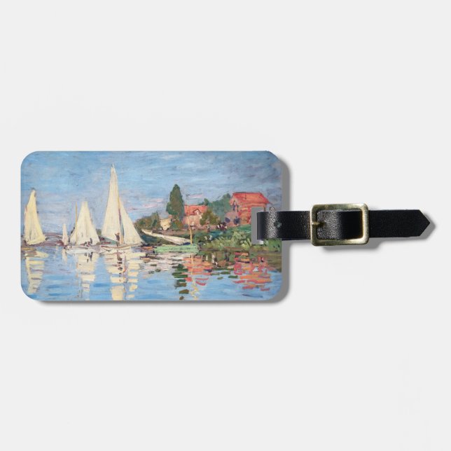 Étiquette À Bagage Claude Monet - Regattas à Argenteuil (Devant horizontal)