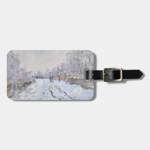 Étiquette À Bagage Claude Monet - Scène de neige à Argenteuil Hanging