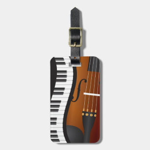 Étiquette À Bagage Claviers de piano étiquette onduleuse de bagage de