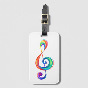 Étiquette À Bagage Clé arc-en-ciel