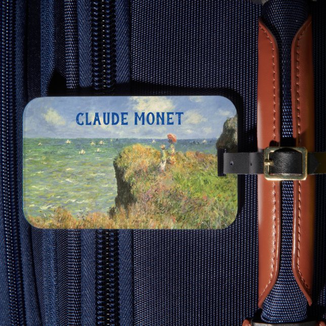 Étiquette À Bagage Cliff Walk à Pourville par Claude Monet (Insitu Rectoal 4)