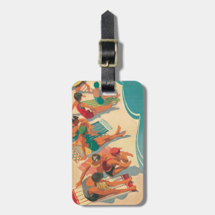 Étiquette À Bagage Club de plage de paradis