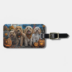Étiquette À Bagage Cockapoo Halloween Éffrayant