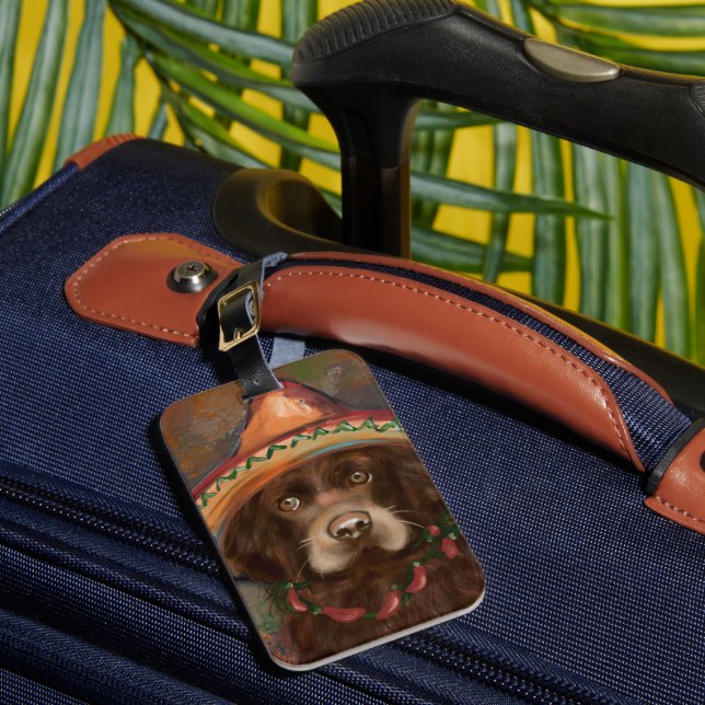 Étiquette À Bagage Cocker Spaniel Américain  (Insitu Rectoal 1)