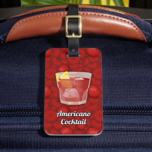 Étiquette À Bagage Cocktail Americano