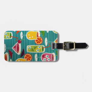 ÉTIQUETTE À BAGAGE "COCKTAILS GALORE" GOLF/LUGGAGE/I.D.ÉTIQUETTE
