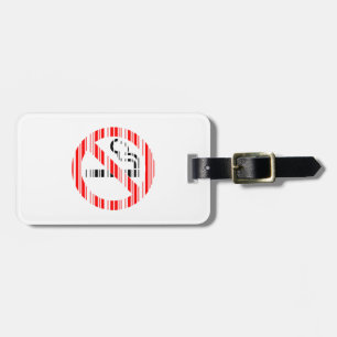 Étiquette À Bagage Code barre du panneau d'interdiction de fumer Modè