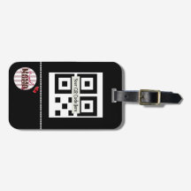 Code barre, Logo, Nom Bagages Tags