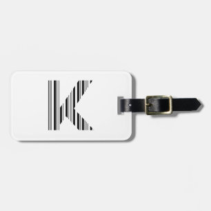 Étiquette À Bagage Code-barres LETTRE K Premier motif de code-barres 