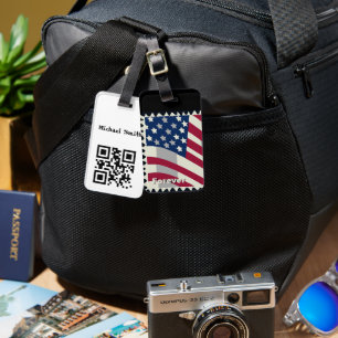 Étiquette À Bagage Code-barres personnalisé, indicateur USA