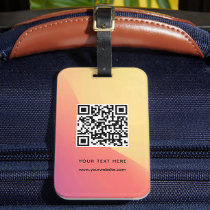Étiquette À Bagage Code QR Code personnalisé Adresse du site Web Anal