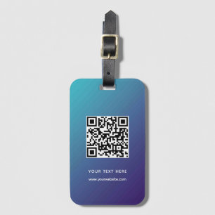 Étiquette À Bagage Code QR Code personnalisé Adresse du site Web Anal