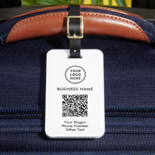 Étiquette À Bagage Code QR du logo de l'entreprise