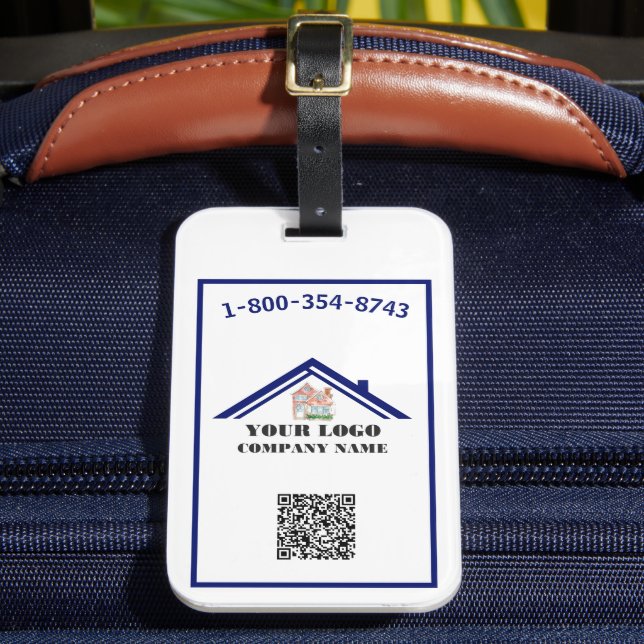 Étiquette À Bagage Code QR du logo de votre entreprise (Insitu Rectoal 2)