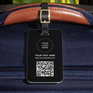 Étiquette À Bagage Code QR Site Web personnalisé Adresse Logo Scan Co