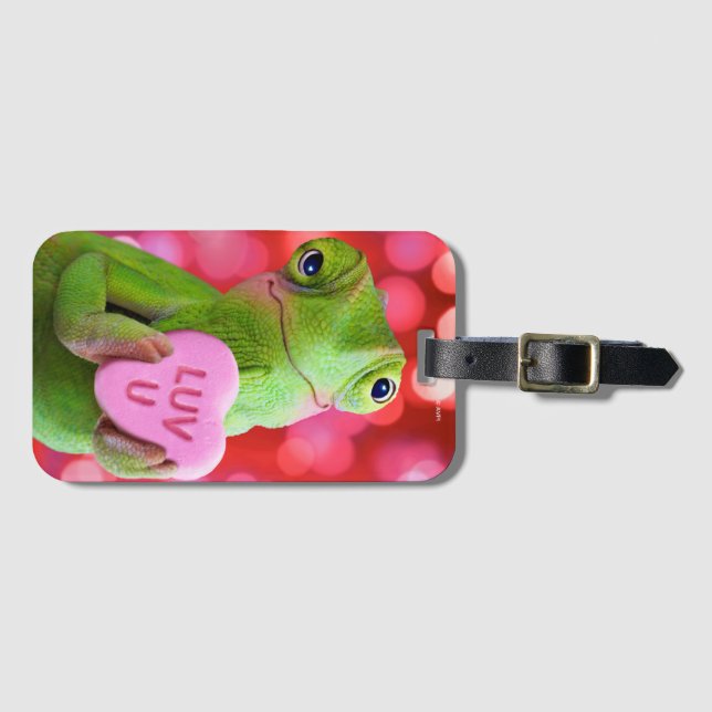 Étiquette À Bagage Cœur de Caméléon (Amour de toi) (Devant Horizontal)