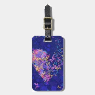 Étiquette À Bagage Coeur de papillon - Amour