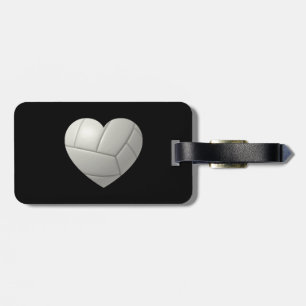 Étiquette À Bagage Coeur de volleyball