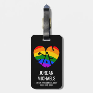 Étiquette À Bagage Coeur gay