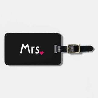 Étiquette À Bagage Coeur M. et Mme étiquette de bagages pour elle