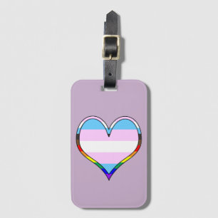 Étiquette À Bagage Coeur Trans Pride