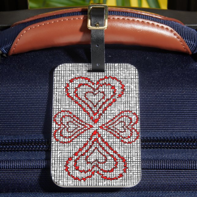 Étiquette À Bagage Coeurs rouges (Insitu Rectoal 2)