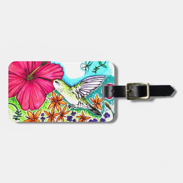 Étiquette À Bagage Colibri (Devant horizontal)