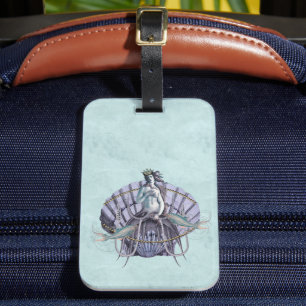 Étiquette À Bagage Collage de sorcières de mer vintage