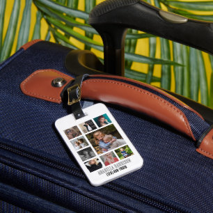 Étiquette À Bagage Collage photo customisé