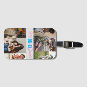 Étiquette À Bagage Collage photo moderne monogrammed iPad Air Cover