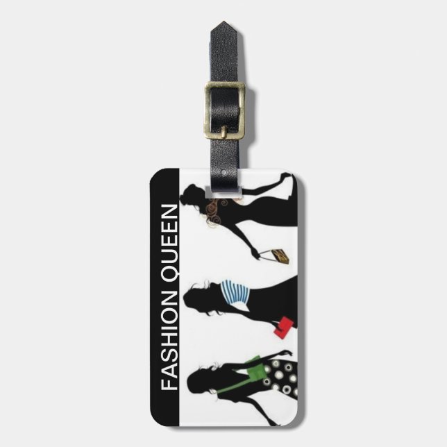 ÉTIQUETTE À BAGAGE COLLECTION DE REINE D'ACHATS (Devant Vertical)