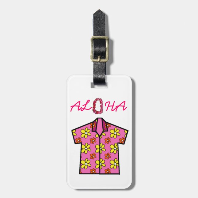 ÉTIQUETTE À BAGAGE COLLECTION HAWAII ALOHA (Devant Vertical)