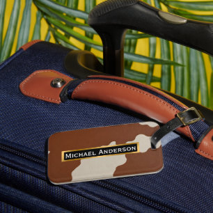 Étiquette À Bagage Collection Populaire de Luxe en Cuir de Vache Synt
