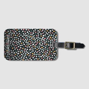 Étiquette À Bagage Coloré pois pastel Motif