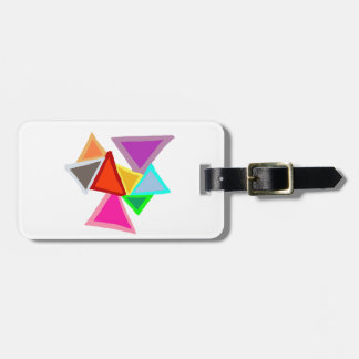 Étiquette À Bagage Colorful Triangles 