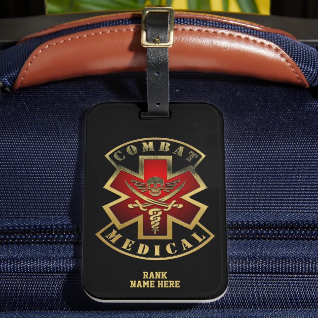 Étiquette À Bagage Combattre le crâne et les épées Médicales personna (Insitu Rectoal 2)