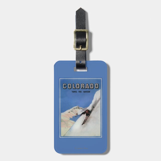 Étiquette À Bagage Complète la nation - affiche promotionnelle de ski (Devant Vertical)