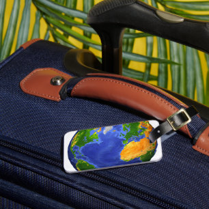 Étiquette À Bagage Complétez La Terre Avec Des Données Topographiques