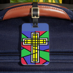 Étiquette À Bagage Conception croix couleur Abstraite